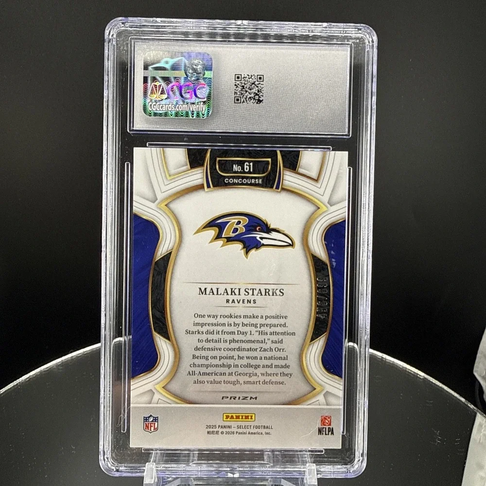 2025 Panini Select Malaki Starks #61 Concourse Level Purple Shock RC /699